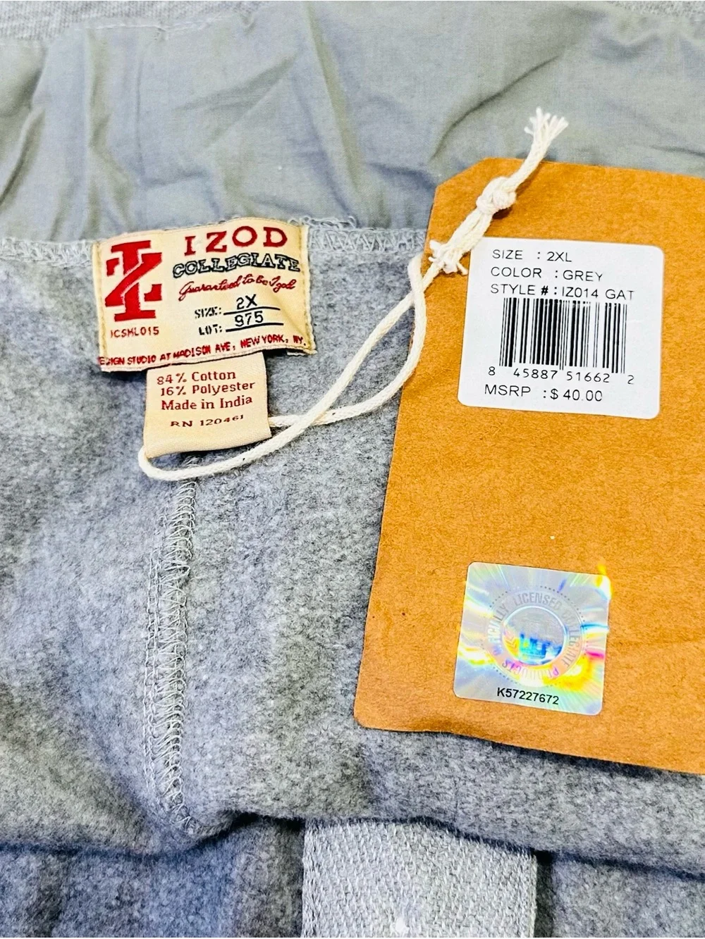 IZOD Collegiate Georgia Tech Yellow Jackets Shorts Men’s 2X NWT